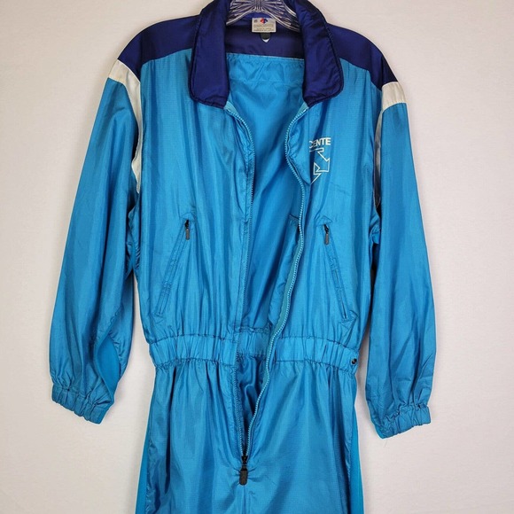 Descente Mens Ski Suit One Piece Size XS Blue Winter Sports Zip Outdoor Vintage - Picture 4 of 11